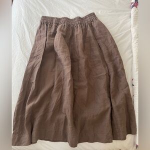 NotPerfectLinen Sion skirt XL chocolate